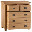 Tunbridge Oak Chest of Drawers 2 Over 3 80 x 40 x 95 cm