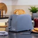 Textures 2 Slice Plastic Toaster - Grey