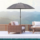 Outsunny 2.5 m Umbrella Parasol with Adjustable Tilt Crank - Dark Grey