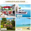 Outsunny 2.5 m Umbrella Parasol with Adjustable Tilt Crank - Dark Grey