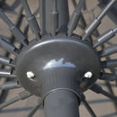 Outsunny 2.5 m Umbrella Parasol with Adjustable Tilt Crank - Dark Grey