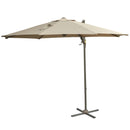 Outsunny   Adjustable Angle Hanging Parasol 3 m  - Khaki