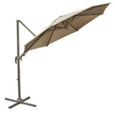 Outsunny   Adjustable Angle Hanging Parasol 3 m  - Khaki