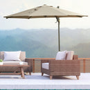 Outsunny   Adjustable Angle Hanging Parasol 3 m  - Khaki