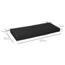 Outsunny-2 Seater Outdoor Bench Cushion Black