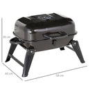 Outsunny Compact Charcoal BBQ Grill  - Black