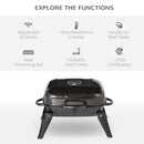 Outsunny Compact Charcoal BBQ Grill  - Black