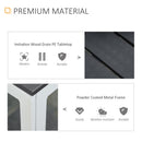 Garden Square Metal Frame Table with PE Surface - Dark Grey