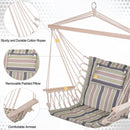 Outsunny Hanging Rope Frame Hammock Chair - Multi Colour
