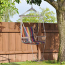 Outsunny Hanging Rope Frame Hammock Chair - Multi Colour
