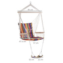 Outsunny Hanging Rope Frame Hammock Chair - Multi Colour