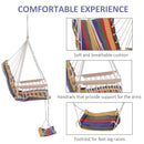 Outsunny Hanging Rope Frame Hammock Chair - Multi Colour