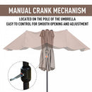 Outsunny 4.6m Double-Sided Patio Parasol Sun Umbrella-Tan