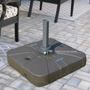 Fillable Umbrella Parasol Base with Wheels - Brown