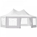 Outsunny 6.8m x 5m Octagonal Party Tent / Marquee - White