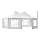 Outsunny 6.8m x 5m Octagonal Party Tent / Marquee - White