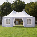 Outsunny 6.8m x 5m Octagonal Party Tent / Marquee - White