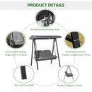 Outsunny- Cushioned Swing Chair with Canopy - Grey