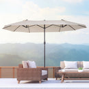 Oasis 4.6 m Double Sided Garden Parasol - Cream