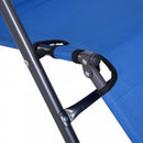 Outsunny Metal Frame 2 In 1  Sun Lounger Chair w/ Pillow Blue