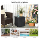 Garden Wood Effect Square Storage Table - Black