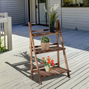 Outsunny 3 Tier Wooden Flower Pot Stand