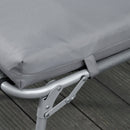 Set of 2 Non-Slip Sun Lounger Cushions - Grey