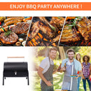 Outsunny Compact Steel Portable Charcoal BBQ Grill - Black