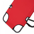 Outsunny-2 in 1 Metal Frame Sun Lounger With Pillow - Red