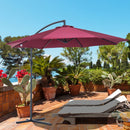 Outsunny  UV and Water Resistant Hanging Garden Parasol 3m  - Red