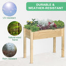 Outsunny Fir Wood Raised Rectangular Plant Stand 86 L x 46 W x 76 H cm