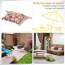 Outsunny Hanging Rope Frame Hammock Chair - Floral