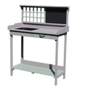 HOMCOM Fir Wood Potting Table 92Lx42.5Wx119.5H cm Grey