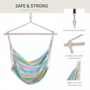 Outsunny  Hanging Cotton Hammock Swing Chair - Multi Colour