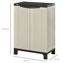 Double Door Garden Shed Cabinet - Beige