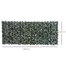 Outsunny Artificial Leaf Trellis - Dark Green 2.4m x 1m