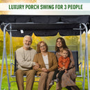 Outsunny-3 Seater Steel  Swing Bench - Black