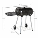 Outsunny Portable Charcoal Steel Grill Outdoor BBQ