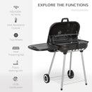 Outsunny Portable Charcoal Steel Grill Outdoor BBQ