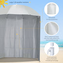 Oasis 2.2 m Outdoor Fishing Parasol Umbrella with Side Panel - White