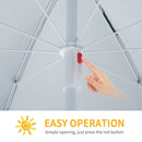 Oasis 2.2 m Outdoor Fishing Parasol Umbrella with Side Panel - White