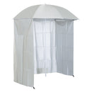Oasis 2.2 m Outdoor Fishing Parasol Umbrella with Side Panel - White