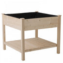 Outsunny Elevated Fir Wood Plant Box 91Lx91Wx81H cm