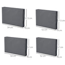 Outsunny  Seat Cushion Cover Replacement Set - Grey