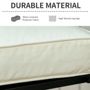 Outsunny-2 Seater Outdoor Bench Cushion - White