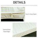 Outsunny-2 Seater Outdoor Bench Cushion - White