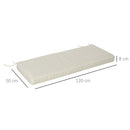 Outsunny-2 Seater Outdoor Bench Cushion - White