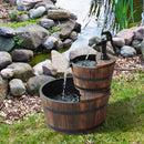 Outsunny 2 Tier Wooden Water Pump Fountain