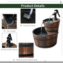 Outsunny 2 Tier Wooden Water Pump Fountain