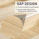 Outsunny 2-Piece Solid Fir Wood Plant Raised Bed